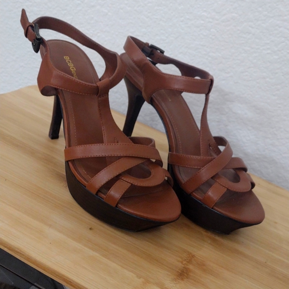 BCBGeneration Women's Brown Strappy Sandals